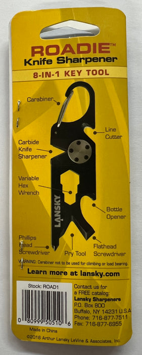 LANSKY- ROADIE KNIFE SHARPENER 8-IN-1 KEY TOOL
