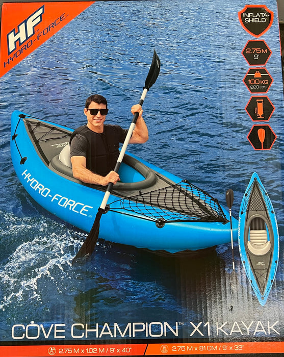 **NEW**  HYDRO-FORCE 65115 COVE CHAMPION INFLATABLE KAYAK WITH PADDLE