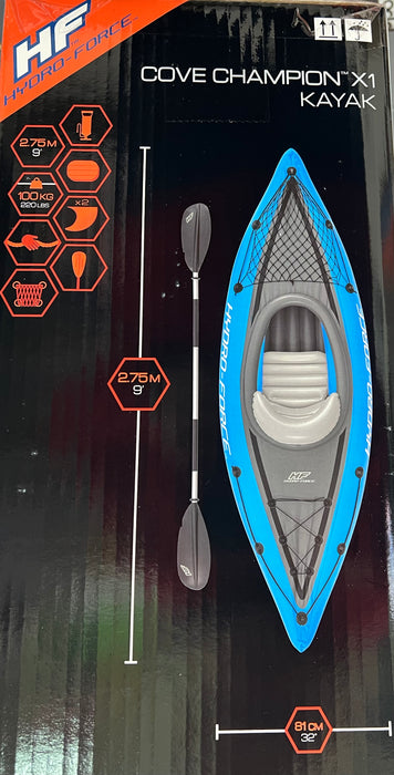 **NEW**  HYDRO-FORCE 65115 COVE CHAMPION INFLATABLE KAYAK WITH PADDLE