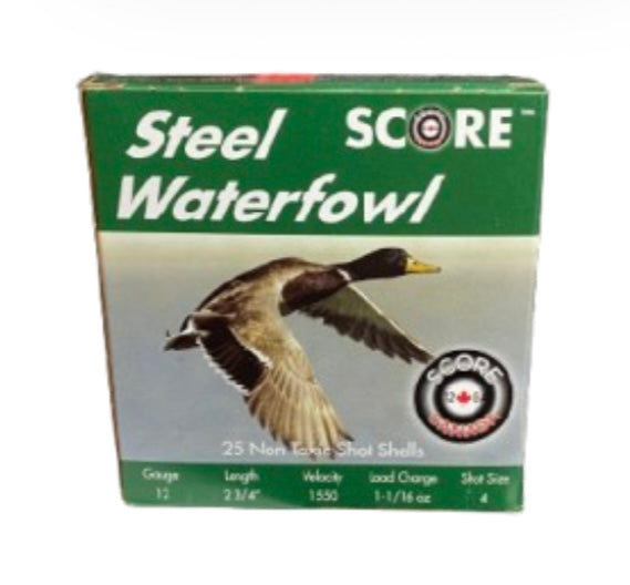 Score 12 Gauge 2 3/4'' #4 Steel Waterfowl Shells