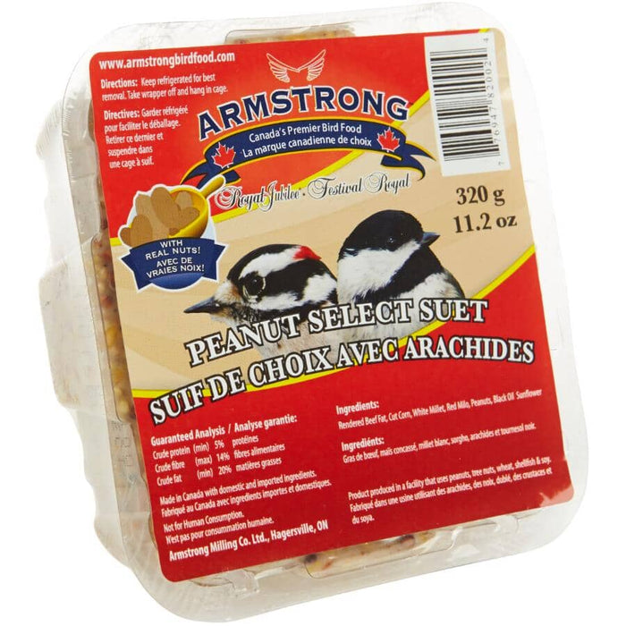 Armstrong Royal Jubilee Suet Cake Bird Food, 320 g, Peanut