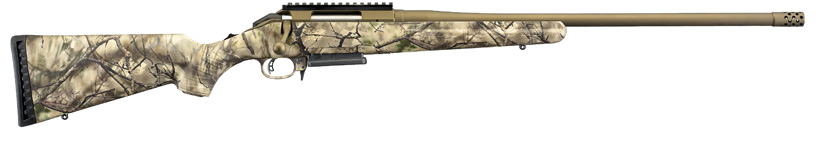 Ruger 26926 American Bolt Action Rifle, 308 WIN with Go Wild Camo, 22" Stock Creakote Bronze Barrel